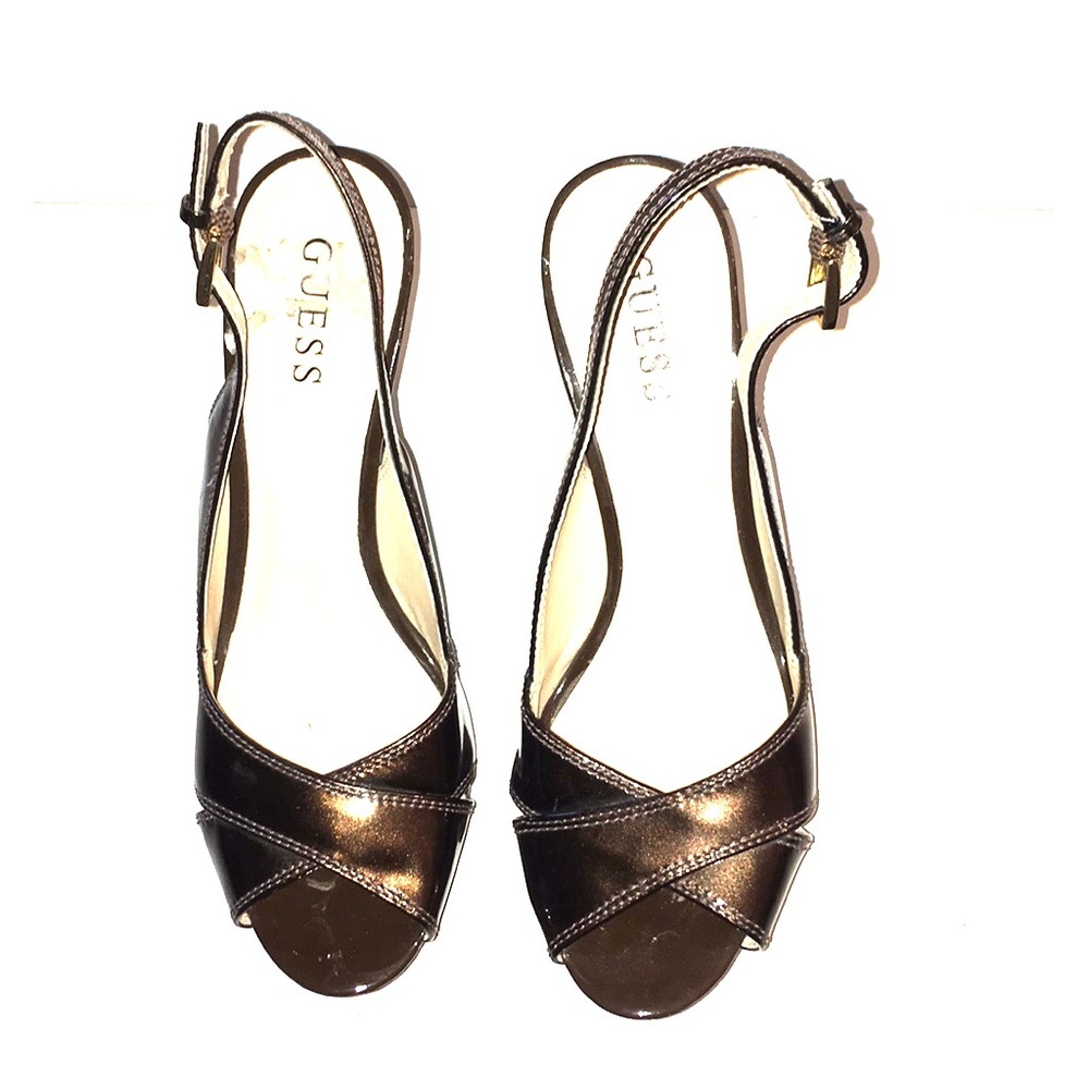Guess Bronze Platform Heels